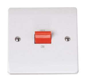 Click Scolmore - Click Curva Single Plate 45A Switch (CCA200)