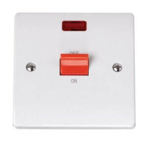 Click Scolmore - Click Curva Single Plate 45A Switch With Neon (CCA201)