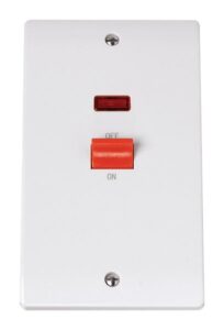 Click Scolmore - Click Curva Double Plate 45A Switch With Neon (CCA203)