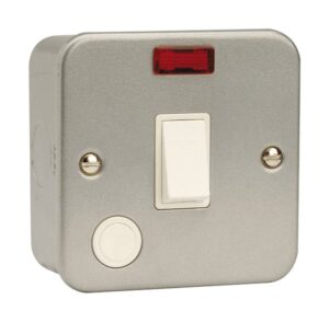 Click Scolmore - Click Metal Clad 20A Dp Switch With Optional Flex Outlet And Neon (CL023)
