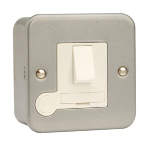 Click Scolmore - Click Metal Clad 13A Fused Connection Unit Dp Switched With Optional Flex Outlet (CL051B)