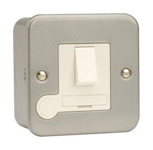 Click Scolmore - Click Metal Clad 13A Fused Connection Unit Dp Switched With Optional Flex Outlet (CL051)