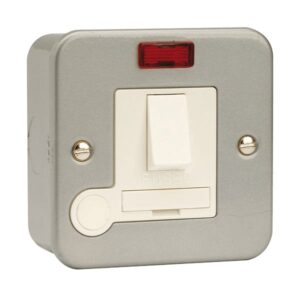 Click Scolmore - Click Metal Clad 13A Fused Connection Unit Dp Switched With Neon And Optional Flex Outlet (CL052)