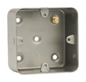 Click Scolmore - Click Metal Clad 1 Gang Mounting Box (40Mm Deep) (CL083)