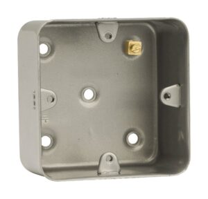 Click Scolmore - Click Metal Clad 1 Gang Mounting Box (As Cl083 But Without Knockouts) (CL085)