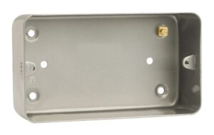 Click Scolmore - Click Metal Clad 2 Gang Mounting Box (As Cl084 But Without Knockouts) (CL086)