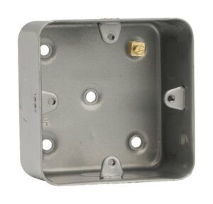 Click Scolmore - Click Metal Clad Metal Clad 1 Gang Mounting Box (50Mm Deep) (CL087)