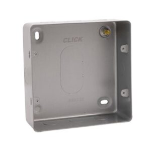 Click Scolmore - Click Metal Clad 2G 2 Row Metal Clad Back Box 50Mm Deep (CL089)
