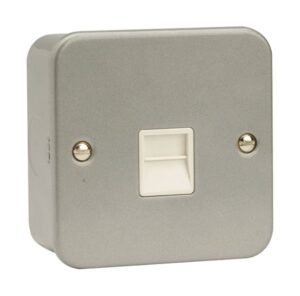 Click Scolmore - Click Metal Clad 1 Gang Master Telephone Socket Outlet (CL120)