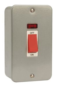 Click Scolmore - Click Metal Clad 45A Dp Switch And Neon Double Plate (CL203)