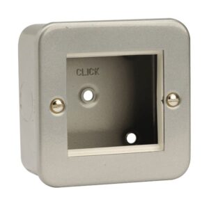 Click Scolmore - Click Metal Clad Single Plate (Twin Media Module Aperture) (CL311)