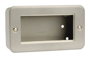 Click Scolmore - Click Metal Clad Double Plate (Quad Media Module Aperture) (CL312)