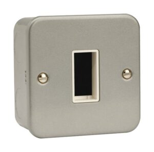 Click Scolmore - Click Metal Clad 1 Gang Switch Plate 1 Aperture (CL401)