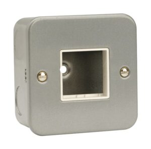 Click Scolmore - Click Metal Clad 1 Gang Switch Plate 2 Aperture (CL402)