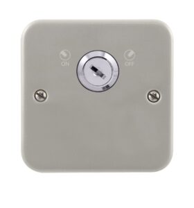 Click Scolmore - Click Metal Clad 20A Double Pole Key Lockable Switch (No Knockouts) (CL660B)