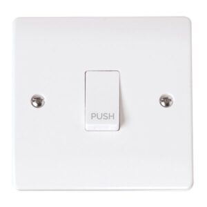 Click Scolmore - Click Mode 1 Gang 1 Way 10Ax Retractive "Press" Switch (CMA028)