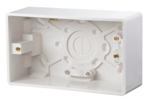 Click Scolmore - Click Mode 2 Gang 47Mm Deep Pattress Box With Cable Restraint (CMA086)