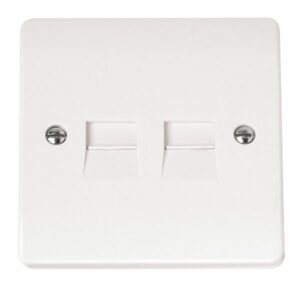 Click Scolmore - Click Mode Twin Telephone Outlet Secondary (CMA127)