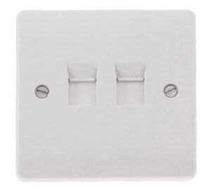 Click Scolmore - Click Mode Double Cat-5E Outlet (CMA132)