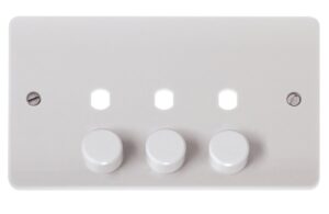 Click Mode 3 Gang Double Dimmer Plate & Knobs