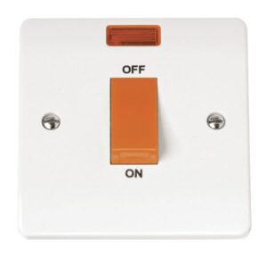 Click Mode 45A 1 Gang Single Cooker Switch With Neon