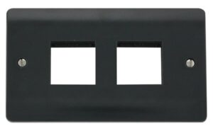 Click Scolmore - Click Mode 2 Gang Plate 2 X 2 Aperture (CMA404AG)