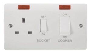 Click Mode 45A Cooker Switch With 13A Dp Switched Socket Outlet And Neons