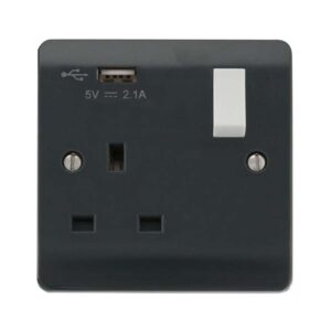 Click Scolmore - Click Mode 1G Skt Usb 2.1A Pt M (CMA771UAG)