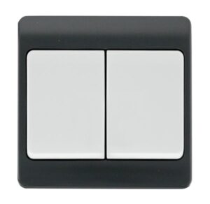 Click Scolmore - Click Mode 10Ax 250V 2G 2W Wide Rocker Switch Anthracite Grey (CMA812AG)