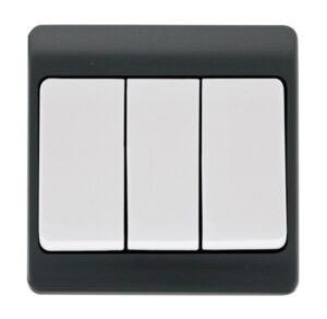 Click Scolmore - Click Mode 10Ax 250V 3G 2W Wide Rocker Switch Anthracite Grey (CMA813AG)