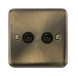 Click Deco Plus Twin Coaxial Outlet