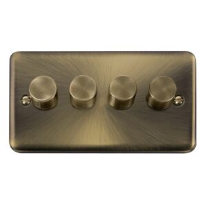 Click Scolmore - Click Deco Plus Dpab 4Gang 2Way 75W Led Dimmer Switch (DPAB164)