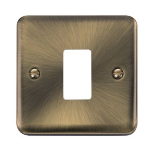 Click Scolmore - Click Deco Plus 1 Gang GridPro Frontplate Antique Brass (DPAB20401)