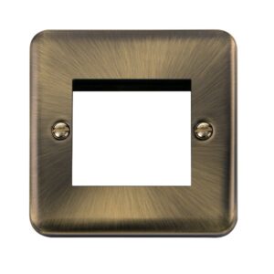 Click Scolmore - Click Deco Plus 1 Gang New Media Unfurnished Plate 2 Apertures (DPAB311)