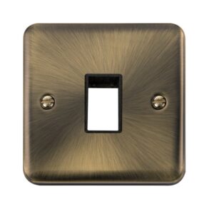 Click Scolmore - Click Deco Plus 1 Gang Minigrid Unfurnished Plate 1 Aperture (DPAB401BK)