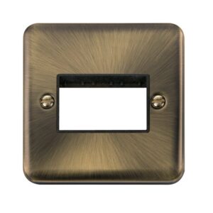 Click Scolmore - Click Deco Plus 1 Gang Minigrid Unfurnished Plate 3 Apertures (DPAB403BK)
