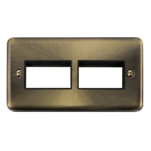 Click Scolmore - Click Deco Plus 2 Gang Minigrid Unfurnished Plate 2 X 3 Apertures (DPAB406BK)