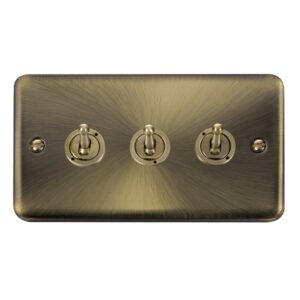 Click Scolmore - Click Deco Plus 10Ax 3 Gang 2 Way Toggle Switch (DPAB423)