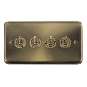 Click Scolmore - Click Deco Plus 10Ax 4 Gang 2 Way Toggle Switch (DPAB424)