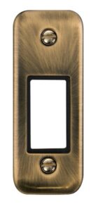 Click Scolmore - Click Deco Plus 1 Gang Minigrid Unfurnished Architrave Plate 1 Aperture (DPAB471BK)