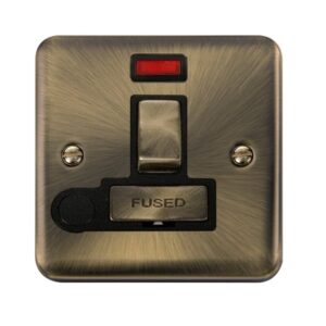 Click Scolmore - Click Deco Plus 13A Ingot Dp Switched Fused Connection Unit With Neon (DPAB552BK)