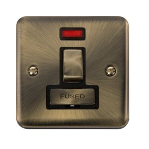 Click Scolmore - Click Deco Plus 13A Ingot Dp Switched Fused Connection Unit With Neon (DPAB752BK)