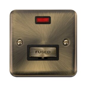 Click Scolmore - Click Deco Plus 13A Ingot Fused Connection Unit With Neon (DPAB753BK)