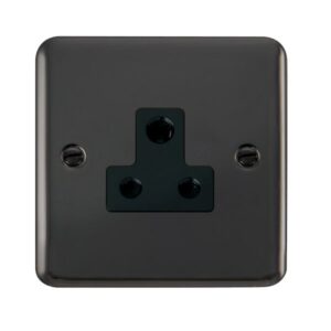 Click Scolmore - Click Deco Plus 5A Round Pin Socket (DPBN038BK)