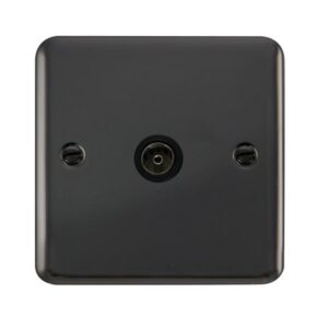Click Scolmore - Click Deco Plus Single Coaxial Outlet (DPBN065BK)