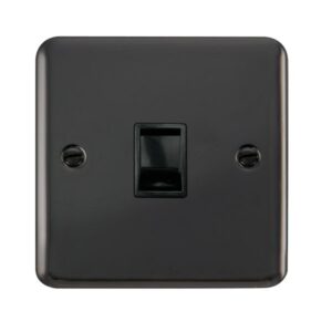 Click Scolmore - Click Deco Plus Single Rj11 (Irish/Us) Outlet (DPBN115BK)