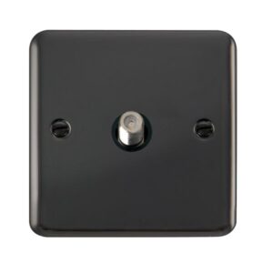 Click Scolmore - Click Deco Plus Non-Isolated Single Satellite Outlet (DPBN156BK)