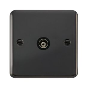 Click Scolmore - Click Deco Plus Single Isolated Coaxial Outlet (DPBN158BK)