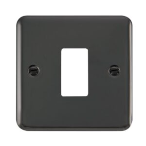 Click Scolmore - Click Deco Plus 1 Gang GridPro Frontplate Black Nickel (DPBN20401)