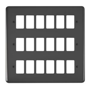 Click Scolmore - Click Deco Plus 18 Gang GridPro Frontplate Black Nickel (DPBN20518)